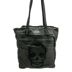 Zadig & Voltaire Leather Skull 💀 Printed Tote